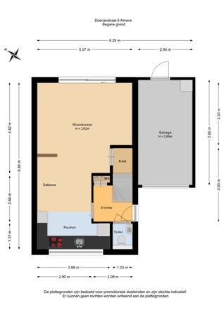 Floorplan - Doerianstraat 6, 1336 NP Almere